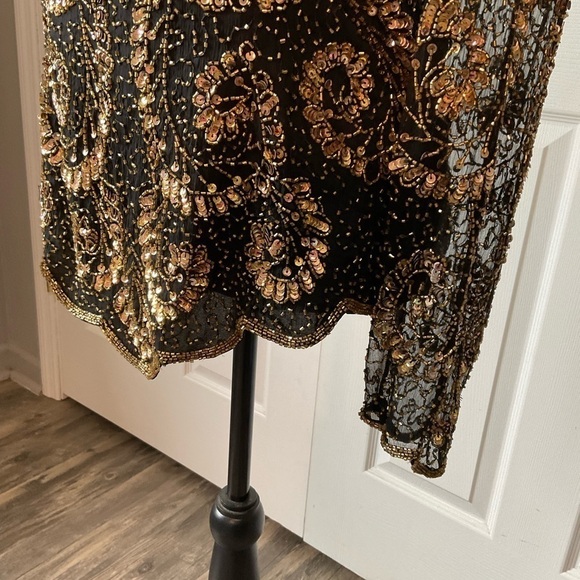 Stenay beaded top. size L. silk - Picture 4 of 9